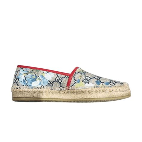 gucci blue blooms slides|gucci espadrilles blooms.